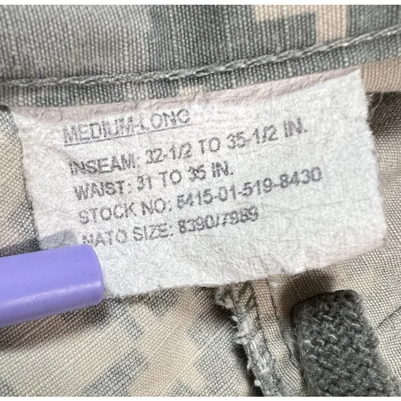 US Military Pants Digital Camo Trouser Army Combat Size Large-Long - Picture 5 of 5
